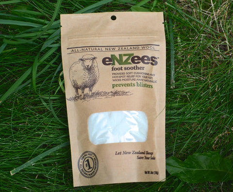 Get 2 free bags of eNZees Foot Soother, all-natural blister prevention