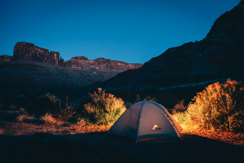 Tips for backpacking - practice setting up your tent at home first. 